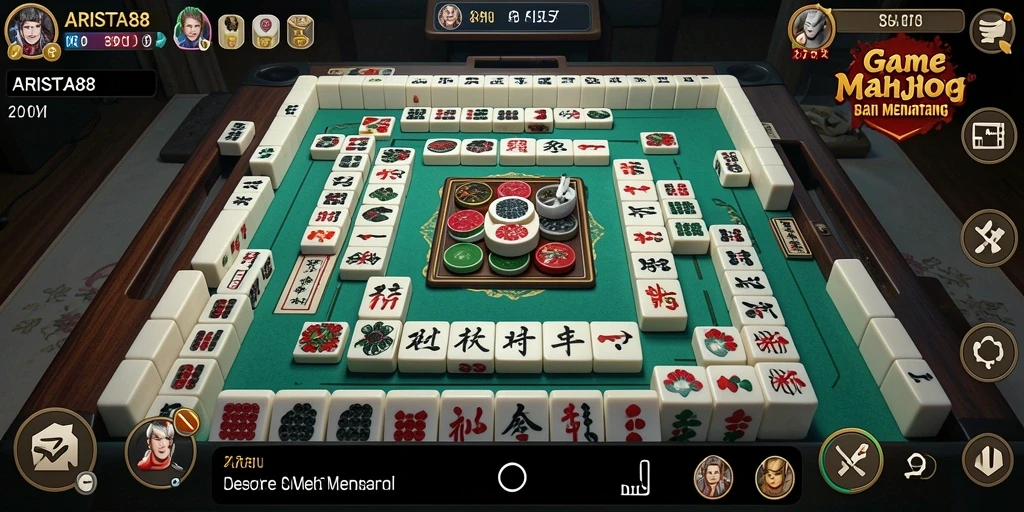 Screenshot gameplay ARISTA88 yang menampilkan keseruan permainan Mahjong.