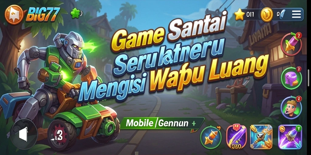 Tampilan gameplay menarik dari BIG77 yang menghibur dan ceria.