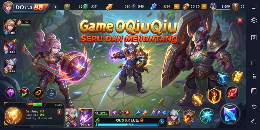 Screenshot DOTA88 menampilkan momen seru permainan QiuQiu.