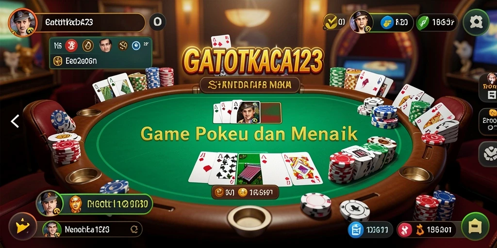 Screenshot utama GATOTKACA123 menampilkan gameplay Poker yang seru.
