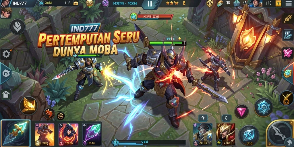 Tampilan gameplay seru di IND777 dengan strategi bertarung tim yang menarik.