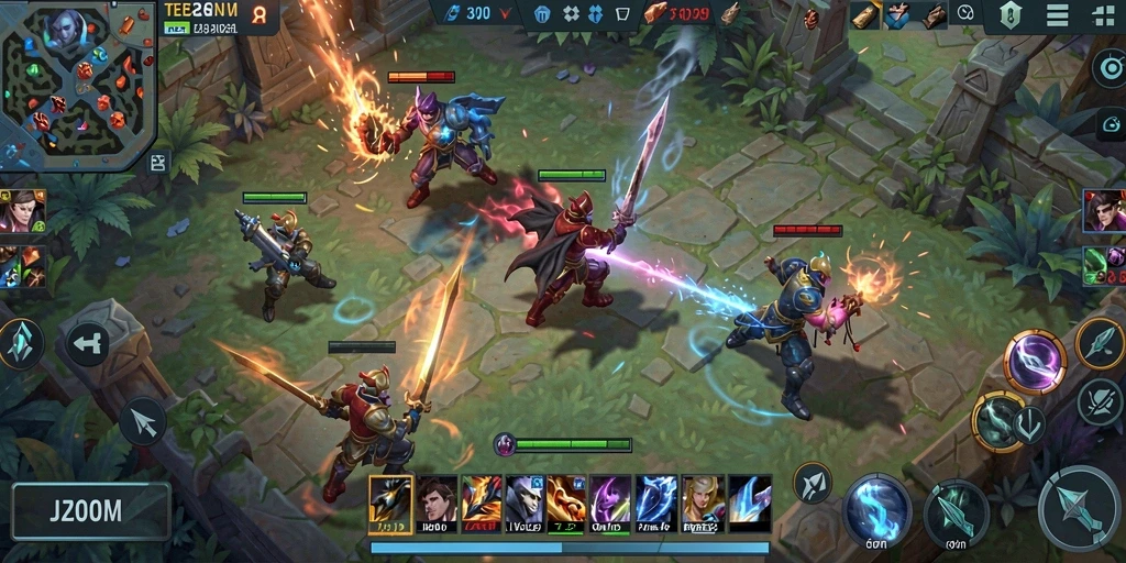 Gameplay J200M menampilkan aksi seru dan strategi tim yang mendebarkan.