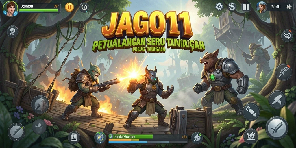 Tangkapan layar menunjukkan gameplay seru di JAGO11 dengan elemen petualangan yang menarik.