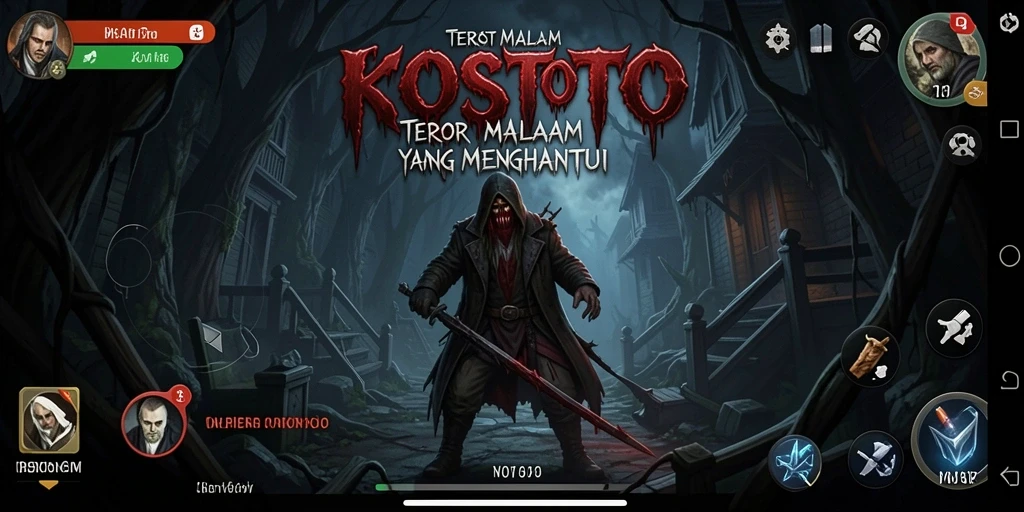Tangkapan layar menampilkan suasana mencekam dalam permainan KOSTOTO.