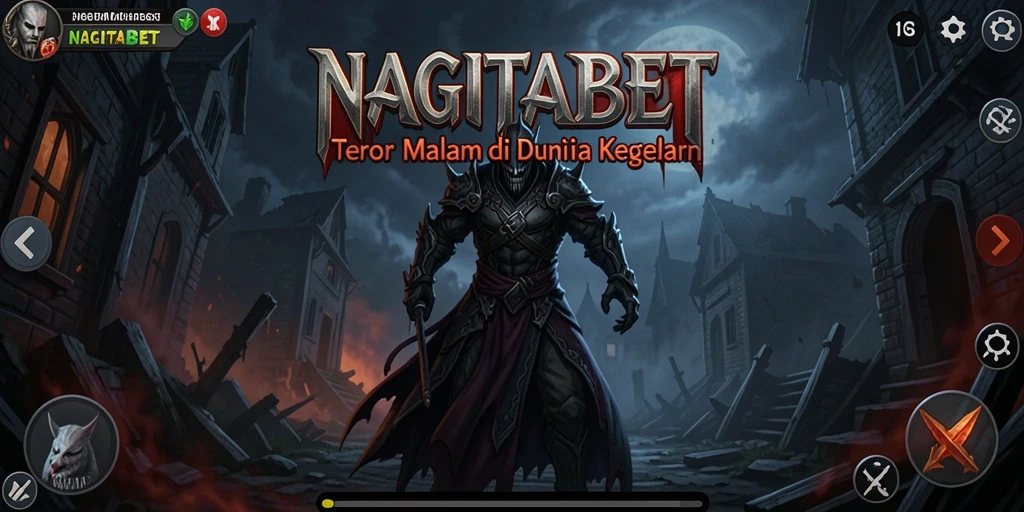 Gameplay NAGITABET yang menegangkan dengan suasana horor kental.