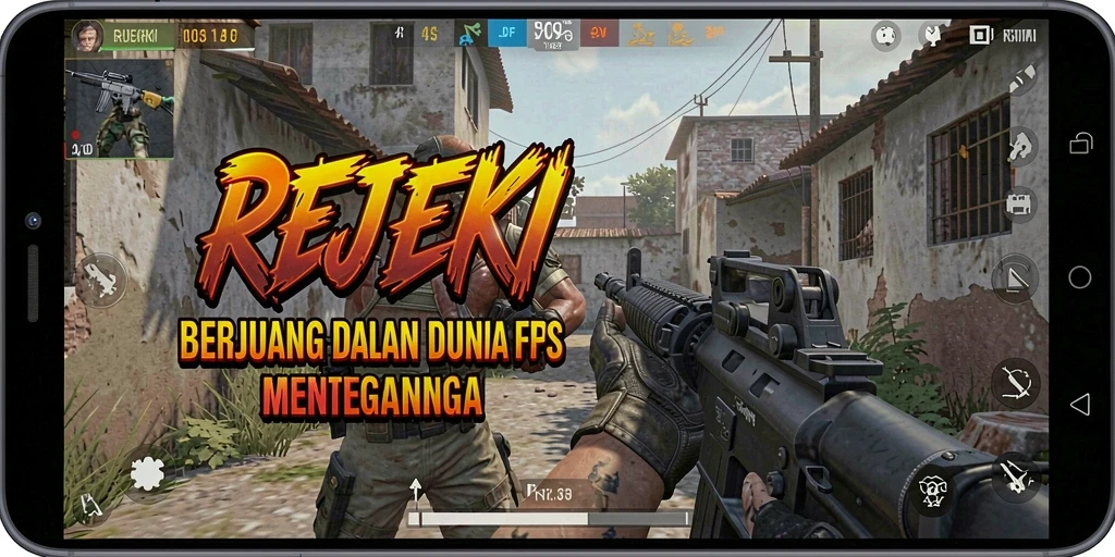 Tangkapan layar gameplay REJEKI menampilkan aksi mendebarkan FPS.