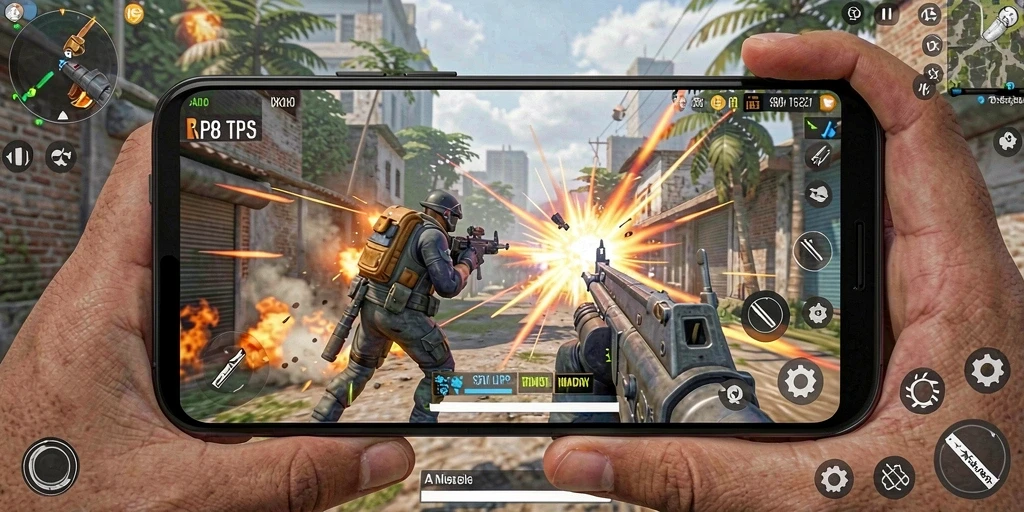 Tampilan gameplay menarik dari RP8 dalam aksi TPS.