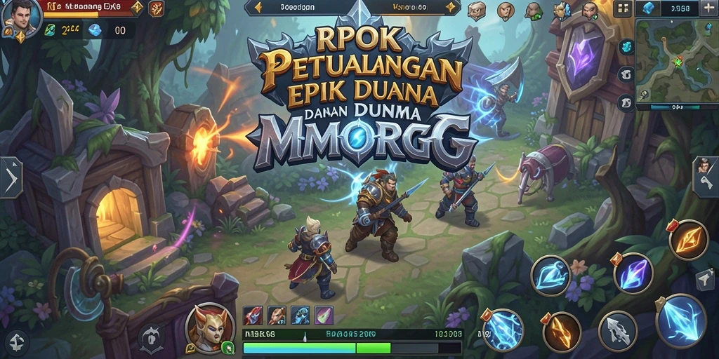 Screenshot utama RPOK menampilkan aksi seru di dunia MMORPG.