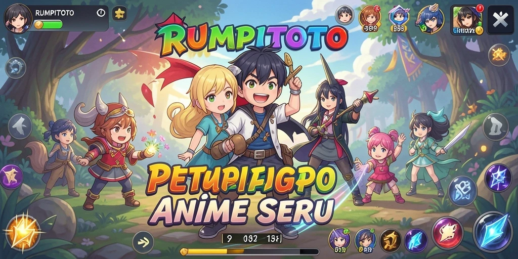 Tangkapan layar gameplay RUMPITOTO dengan nuansa Anime yang kental.
