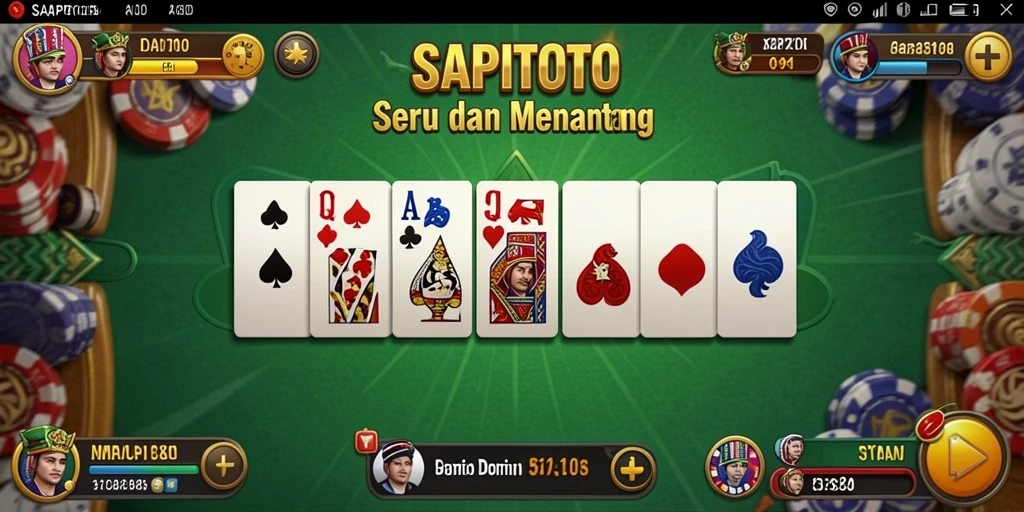 Gambaran menarik dari gameplay SAPITOTO dalam permainan Domino.