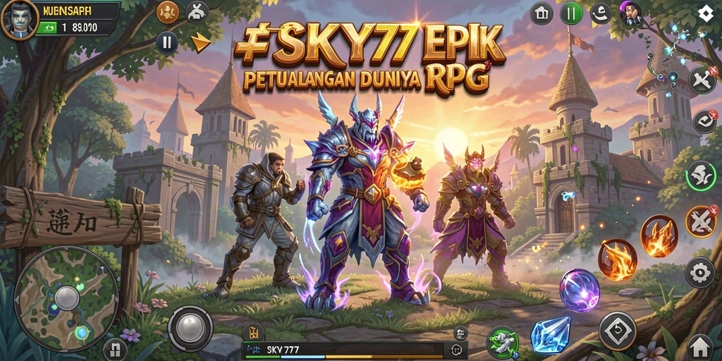 Screenshot menampilkan aksi seru dan saling serang dalam permainan RPG.