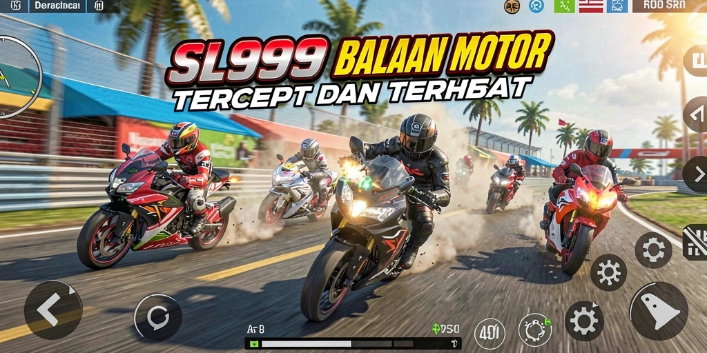 Menampilkan aksi balapan seru dan motor yang menakjubkan di SL999.
