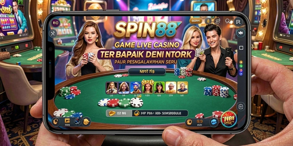 Screenshot SPIN88 menampilkan gameplay Live Casino yang seru dan interaktif.