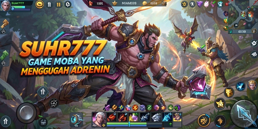 Gameplay MOBA intens dan seru dalam SUHU777.