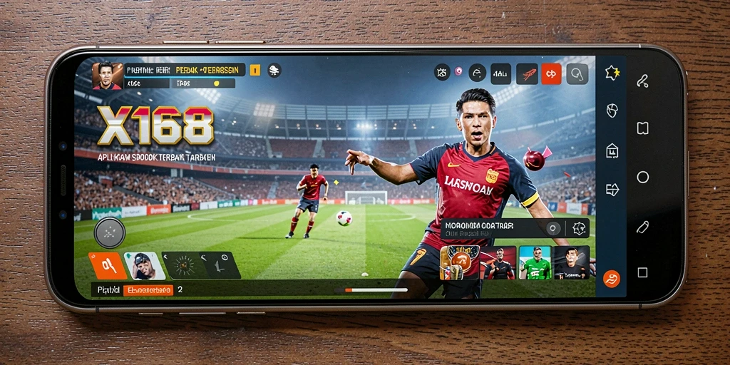 Tampilan gameplay <strong>X168</strong> saat memasang taruhan olahraga secara langsung.